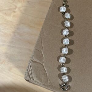 Catherine Popesco Ivory White Crystal Bracelet